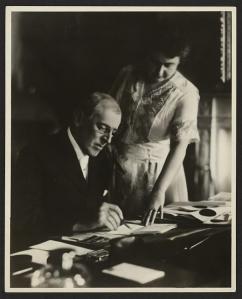 President Wilson and wife Edith Bolling Galt. LC-DIG-ppmsca-13425