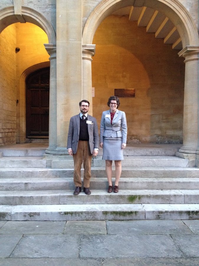My mentor, Dr. Isherwood, and I outside the History Faculty at Oxford University